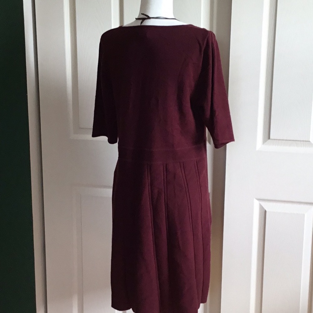 NWOT Carmen Burgundy sweater dress - Picture 6 of 8